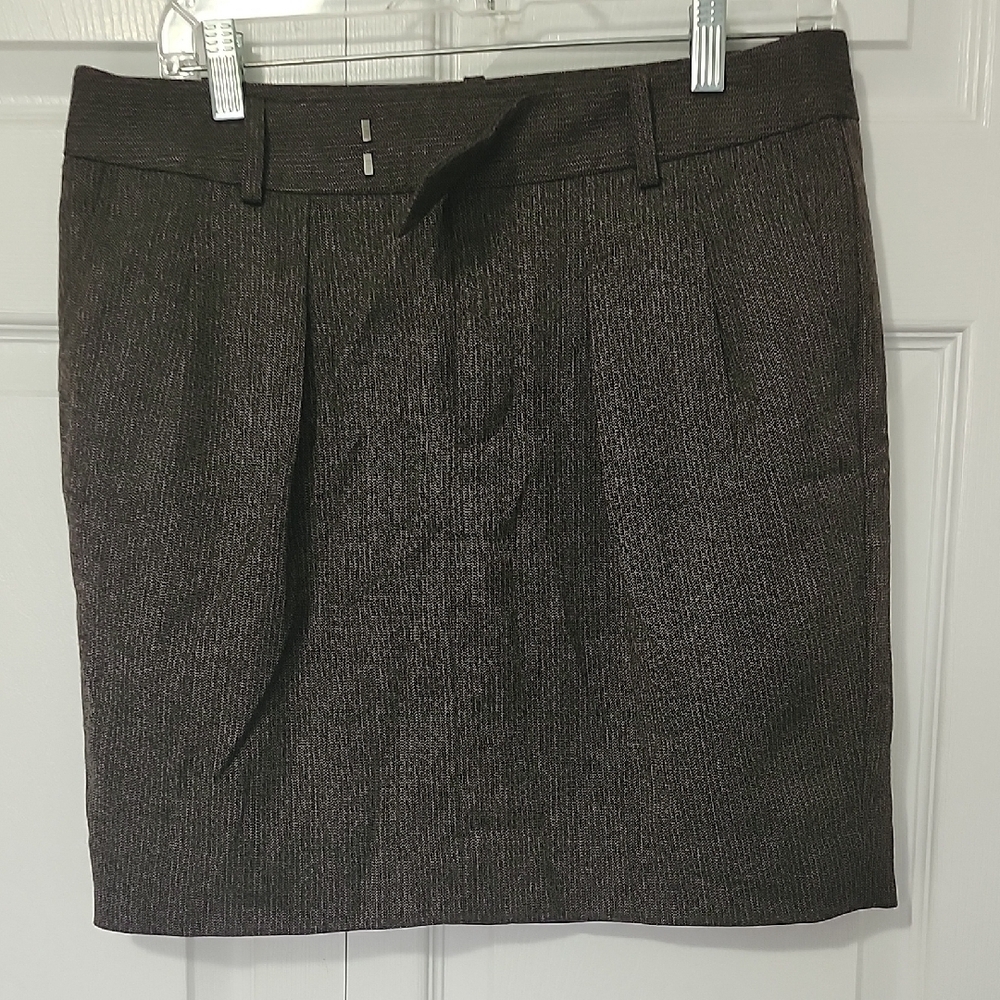 GAP Gray Pleated Mini Pencil Skirt